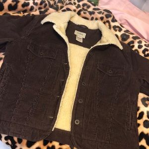 Ll Bean Corduroy Sherpa Lined Jacket